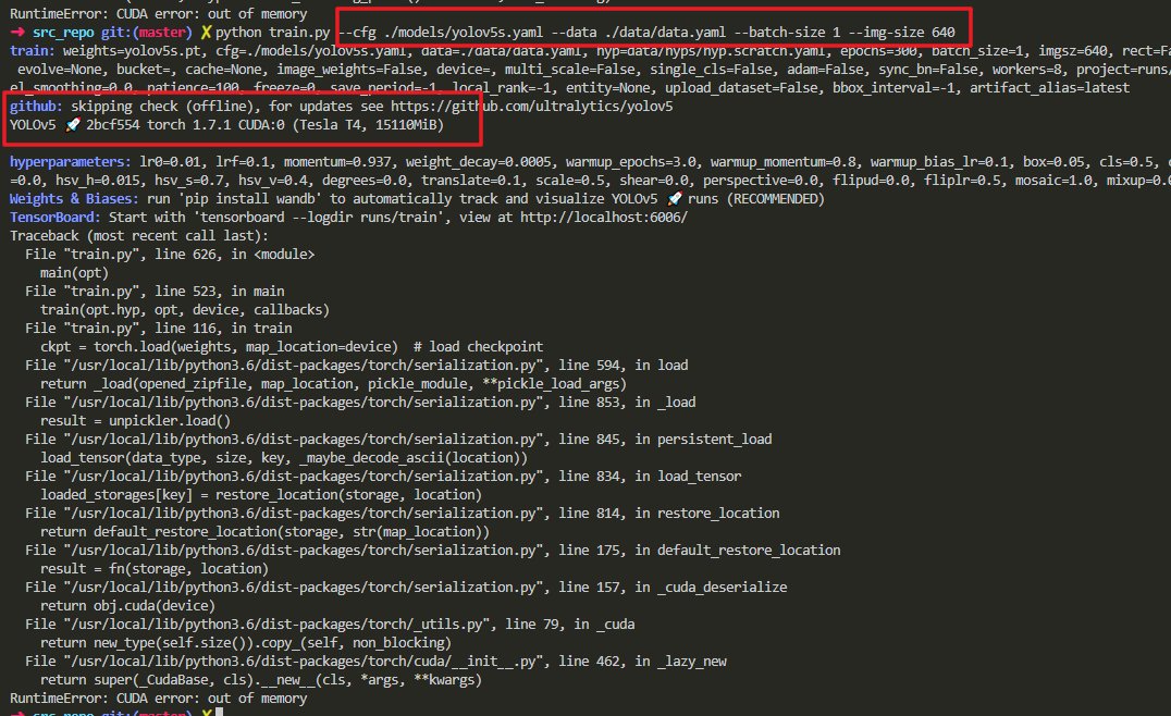 About CUDA Memory Error · Issue #5868 · ultralytics/yolov5 · GitHub