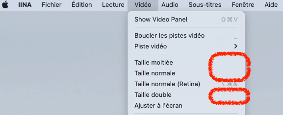 IINA 1 3 1 French Playback mpv Default window scale shortcuts