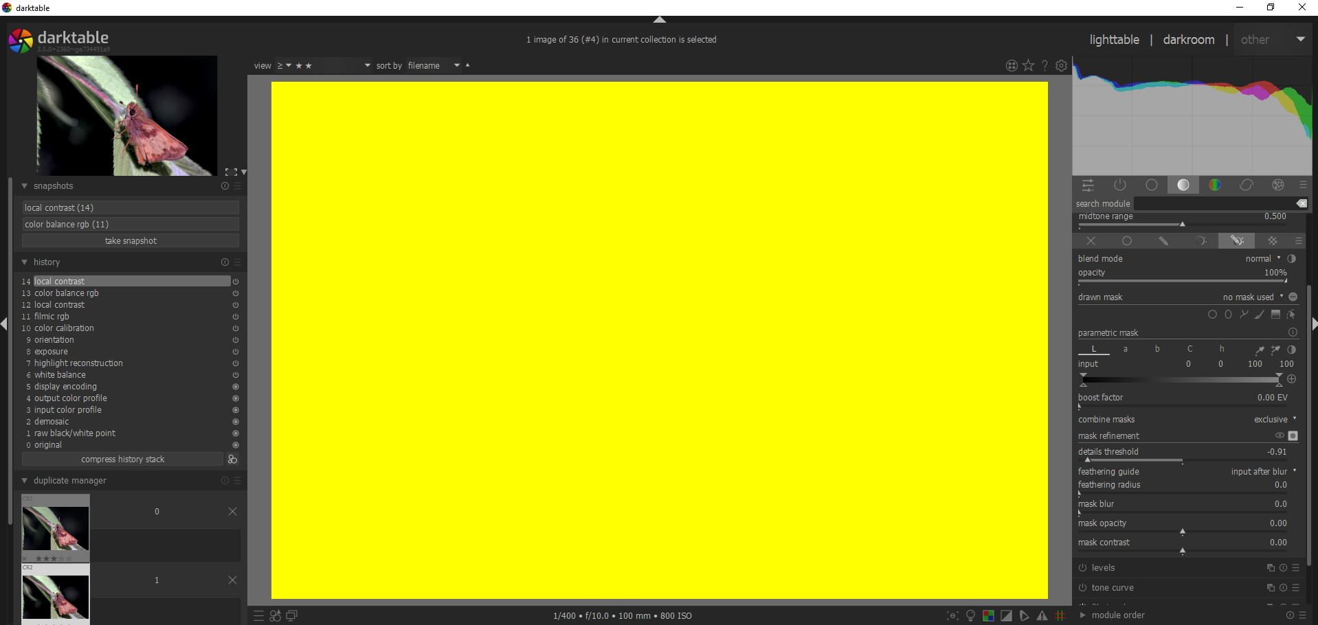 3 With Details Threshold slider adjusted to the left