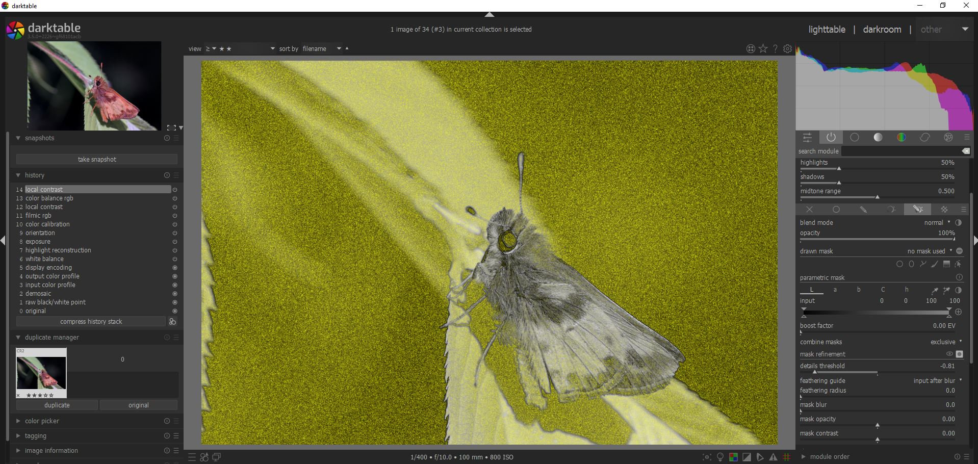 5 DT 3 5+2226 with Details Threshold slider adjusted to the left