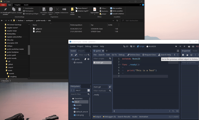 Export project to windows reuses existing files from previous export ...