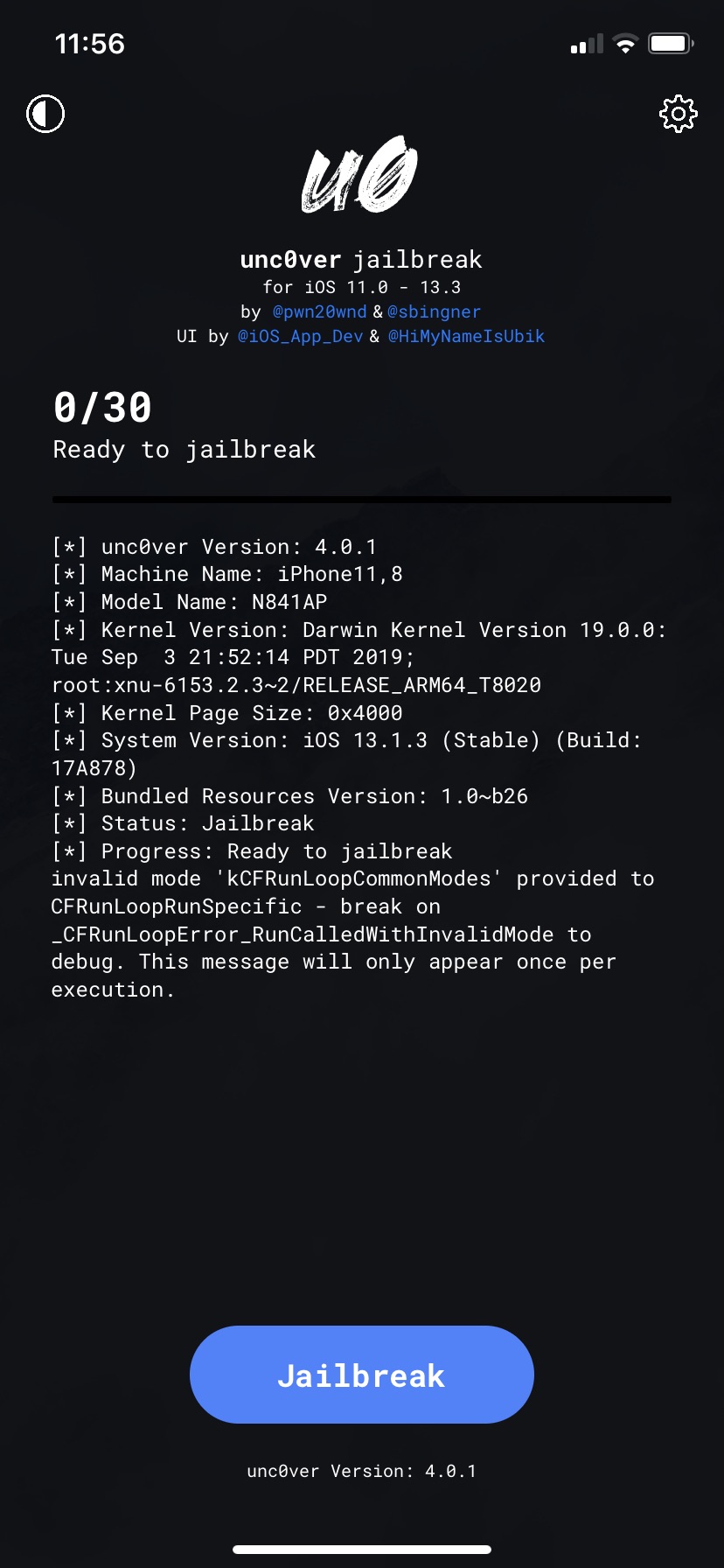 Bug ios 13.1.3 · Issue #1733 · pwn20wndstuff/Undecimus · GitHub