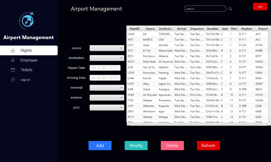GitHub - hamzaelharchi/Airport-Managment-J: Airport System Management ...
