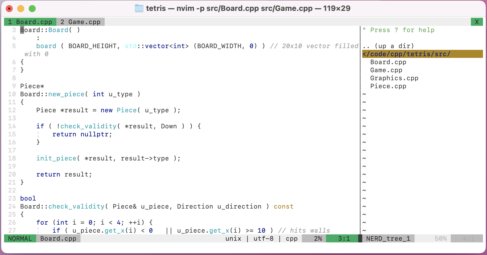 NERDTree only opens on the first tab when opening few files with vim -p ...
