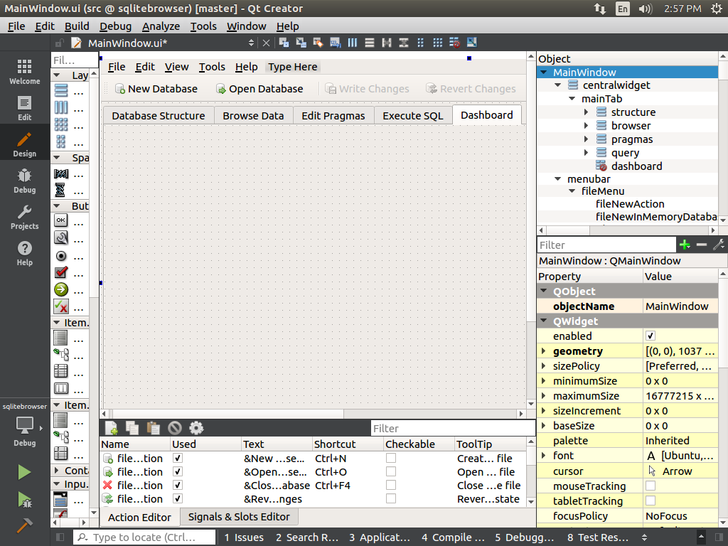 Adding in a new tab called Dashboard · Issue #2326 · sqlitebrowser ...