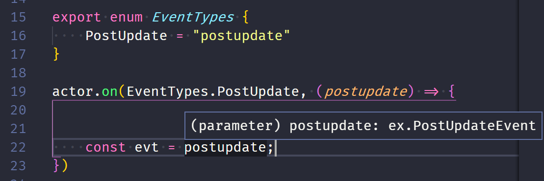 Create strongly typed EventTypes · Issue #1066 · excaliburjs/Excalibur ...