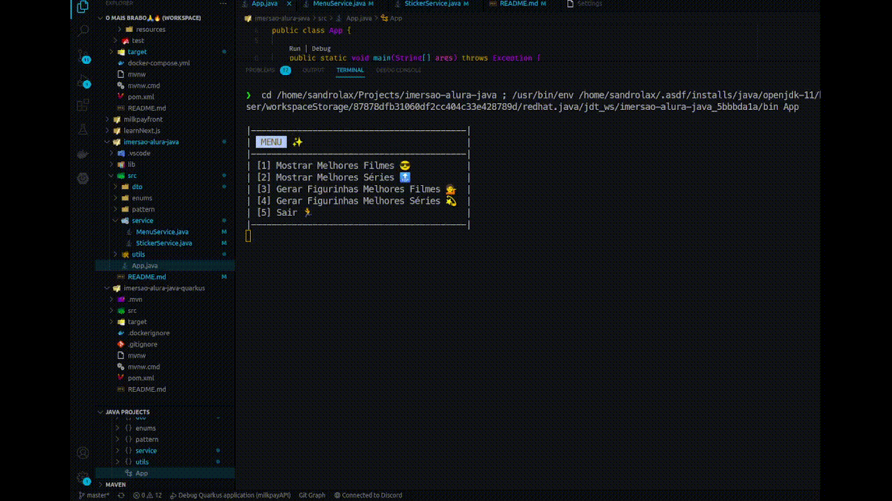 Github Sandrolaxx Imersao Alura Java ёятчтшхя п