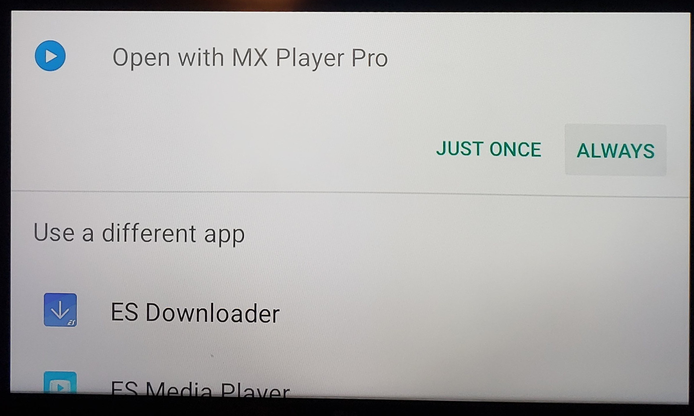 Unable to select any External player as default Player · Issue 1133