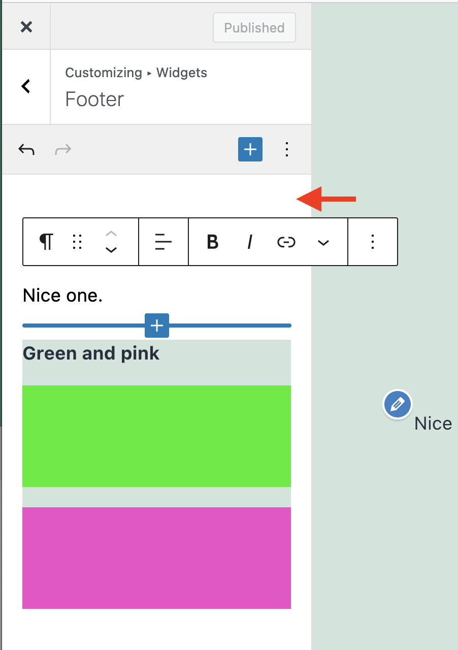 Widgets customizer panel: Too much padding above first block · Issue ...