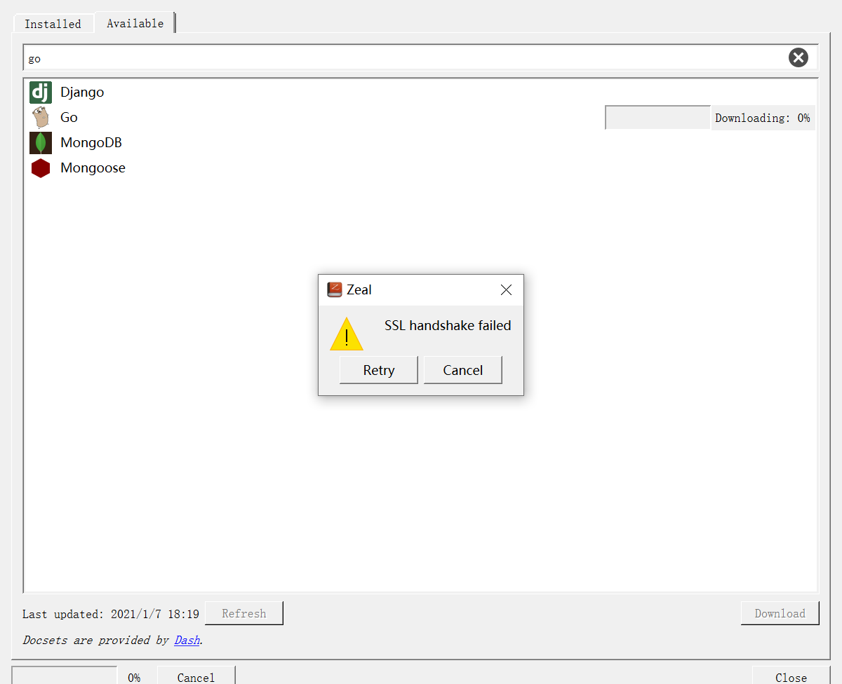 SSL Handshake Failed 0 6 1 Issue 1307 Zealdocs zeal GitHub