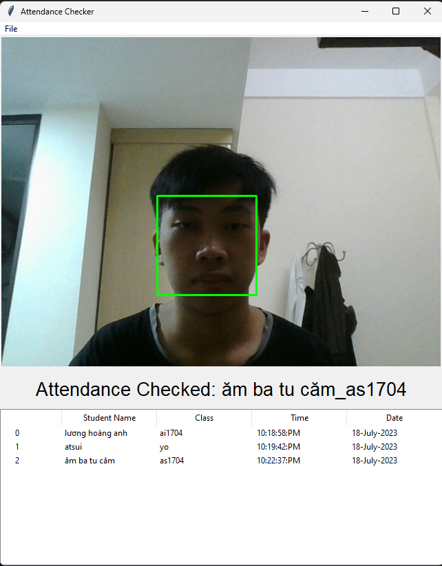GitHub - jindaina7734/attendance-checker: Computer Vision Project for ...