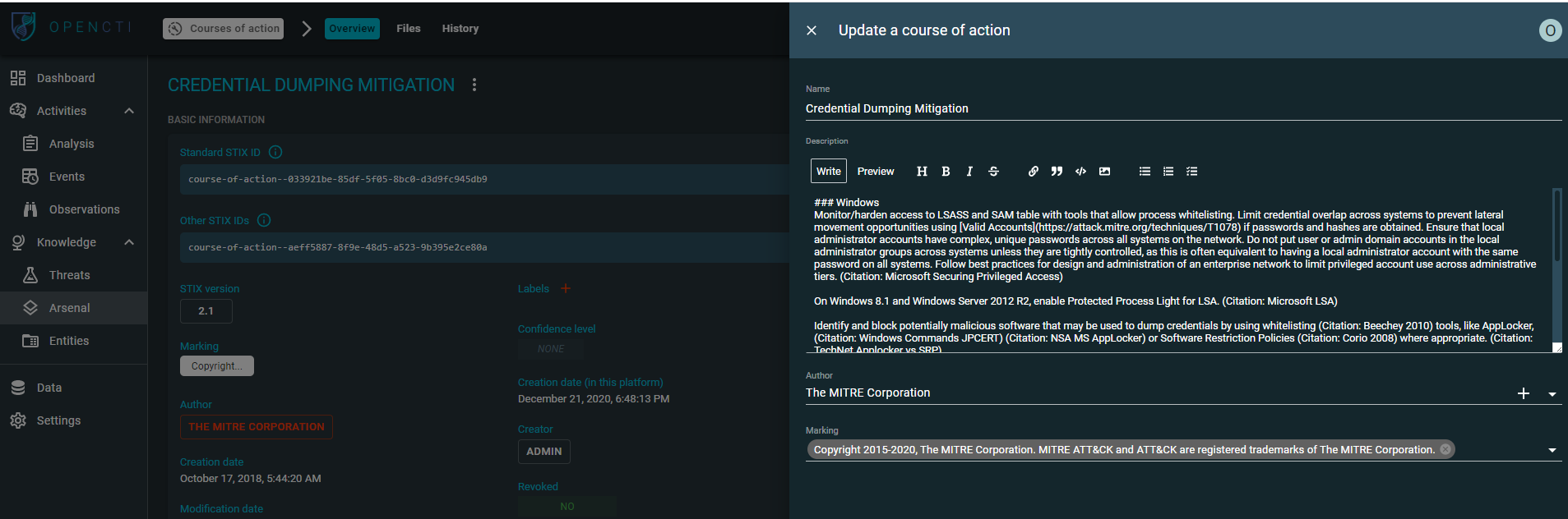 Description is not appearing in the Course of Action · Issue #1314 ...