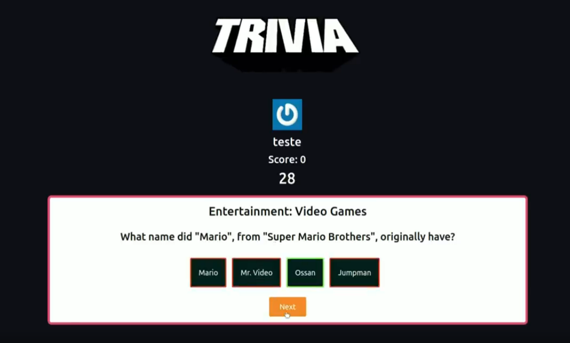 trivia game