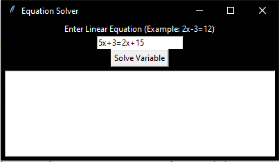 Github Orangeman9590 Equationsolver Very Simple Linear Equation Github Orangeman9590 Equationsolver Very Simple Linear Equation