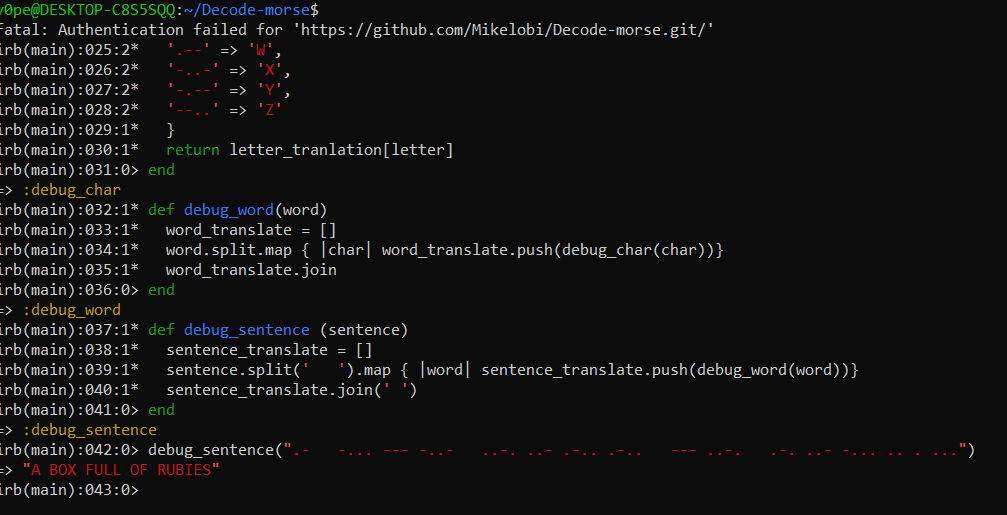 GitHub - Mikelobi/Decode-morse: Debuging morse code