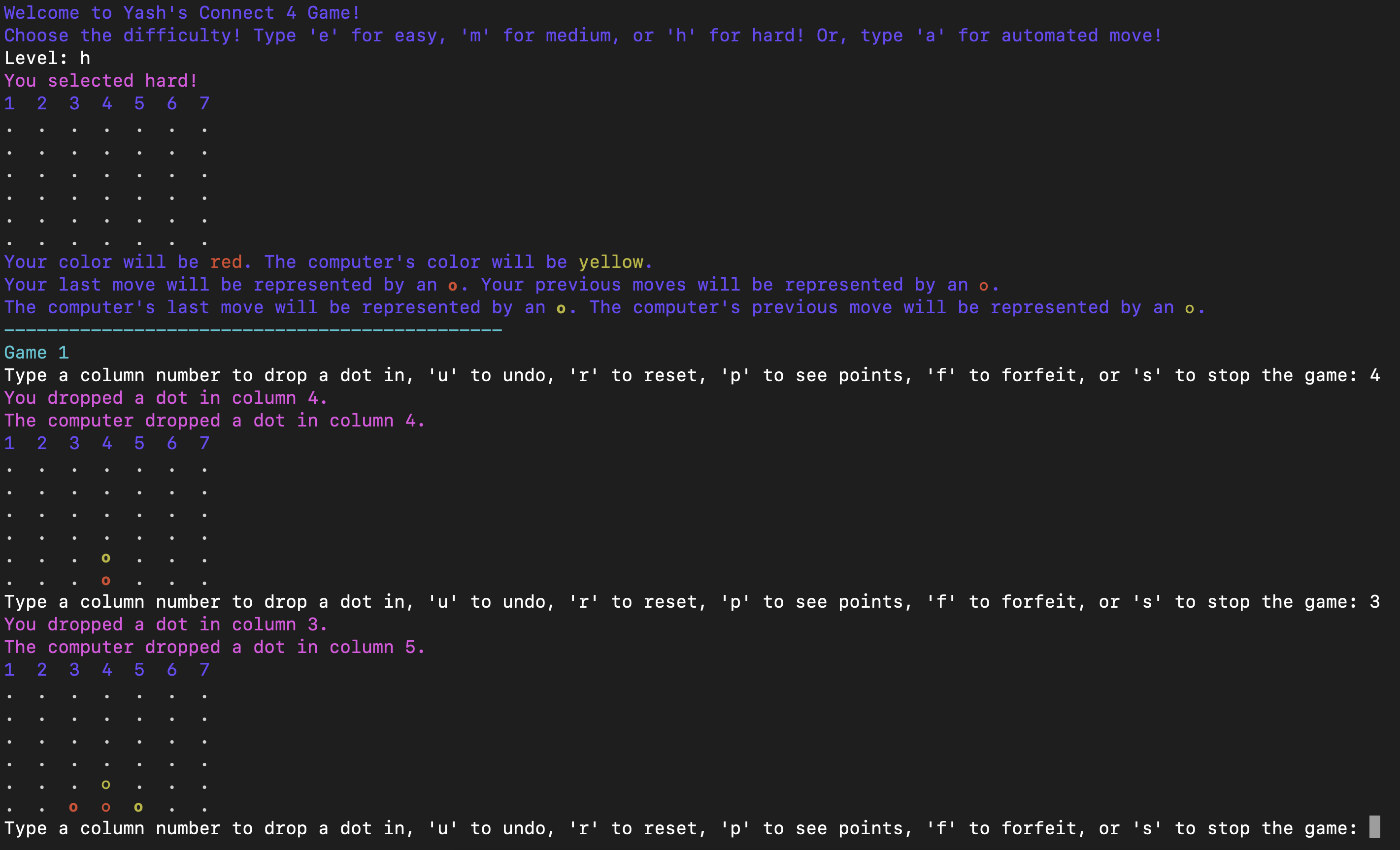 GitHub - m7yash/Algorithmic-Connect-4: Python Connect 4! Includes user ...