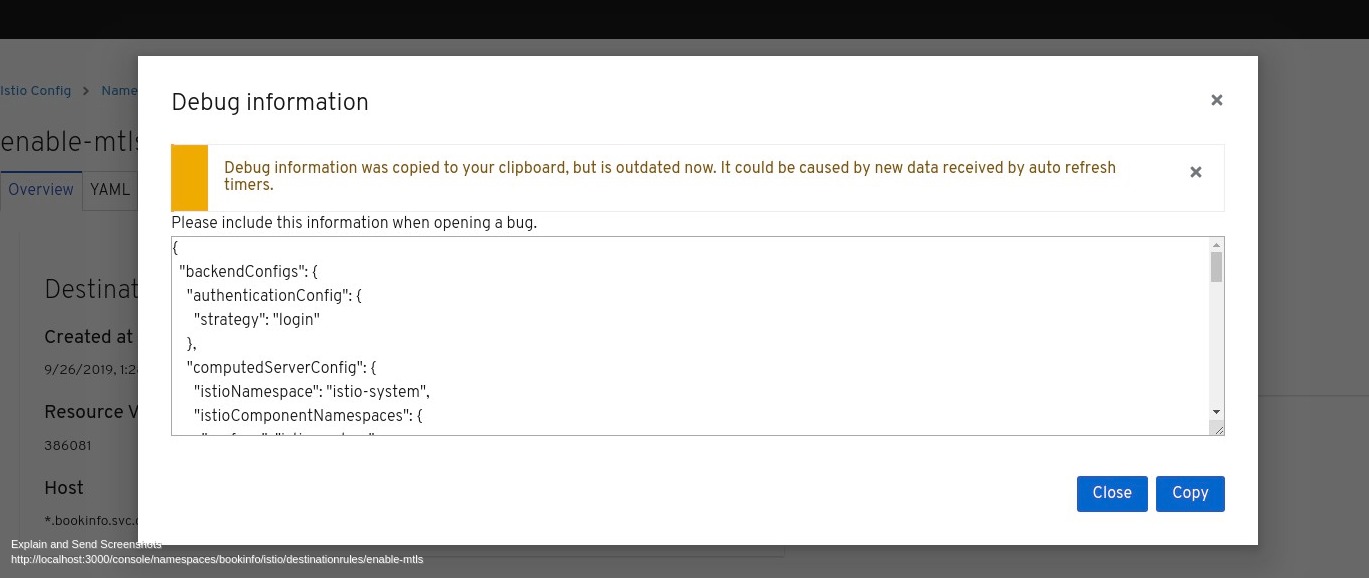 Screenshot of Kiali Console (50)
