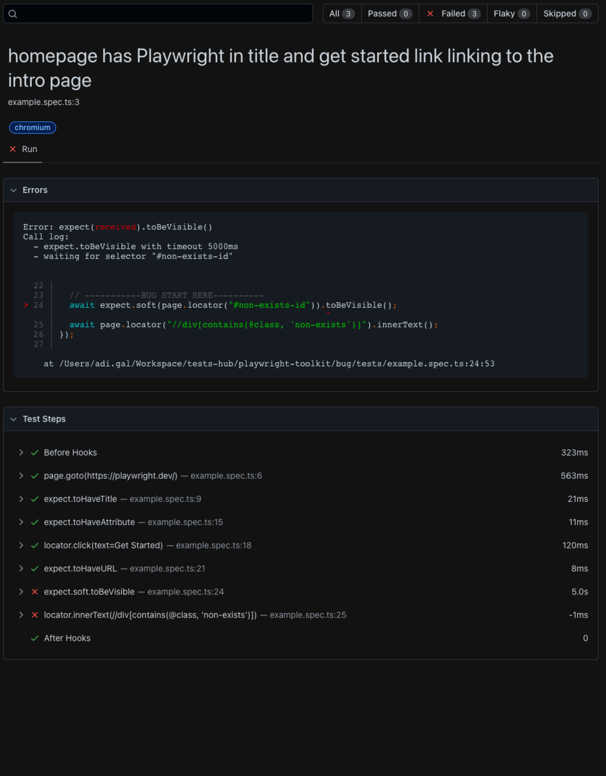[BUG] HTML Reporter doesn't add Trace and Video attachments when 'soft ...