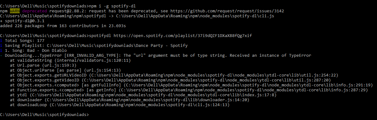 Can only download 10 songs then get error on 11th. · Issue #33 ...