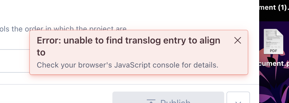 unable-translog