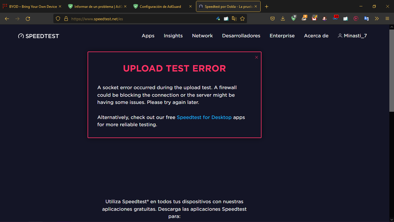 Upload Test Your filter it's blocking the upload test in Speedtest.net · Issue #376 ...