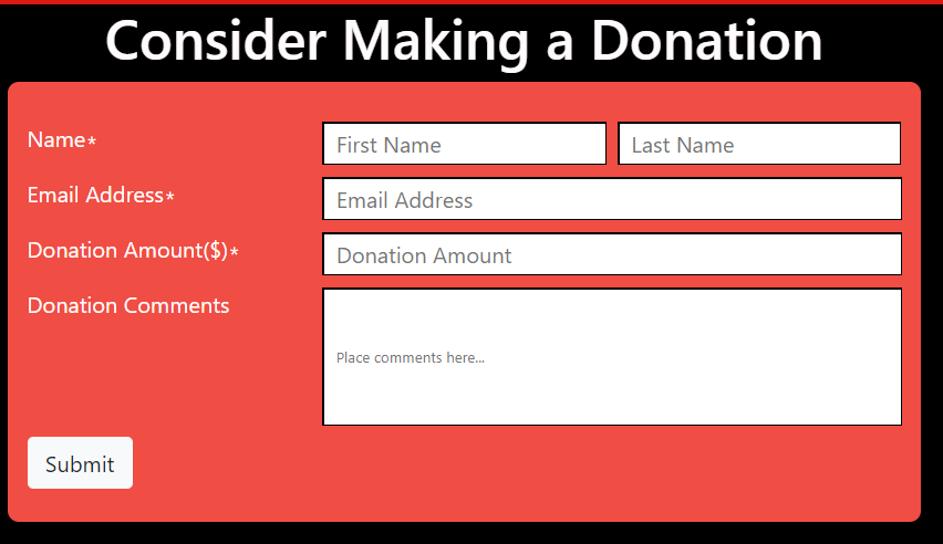 Donate Dashboard