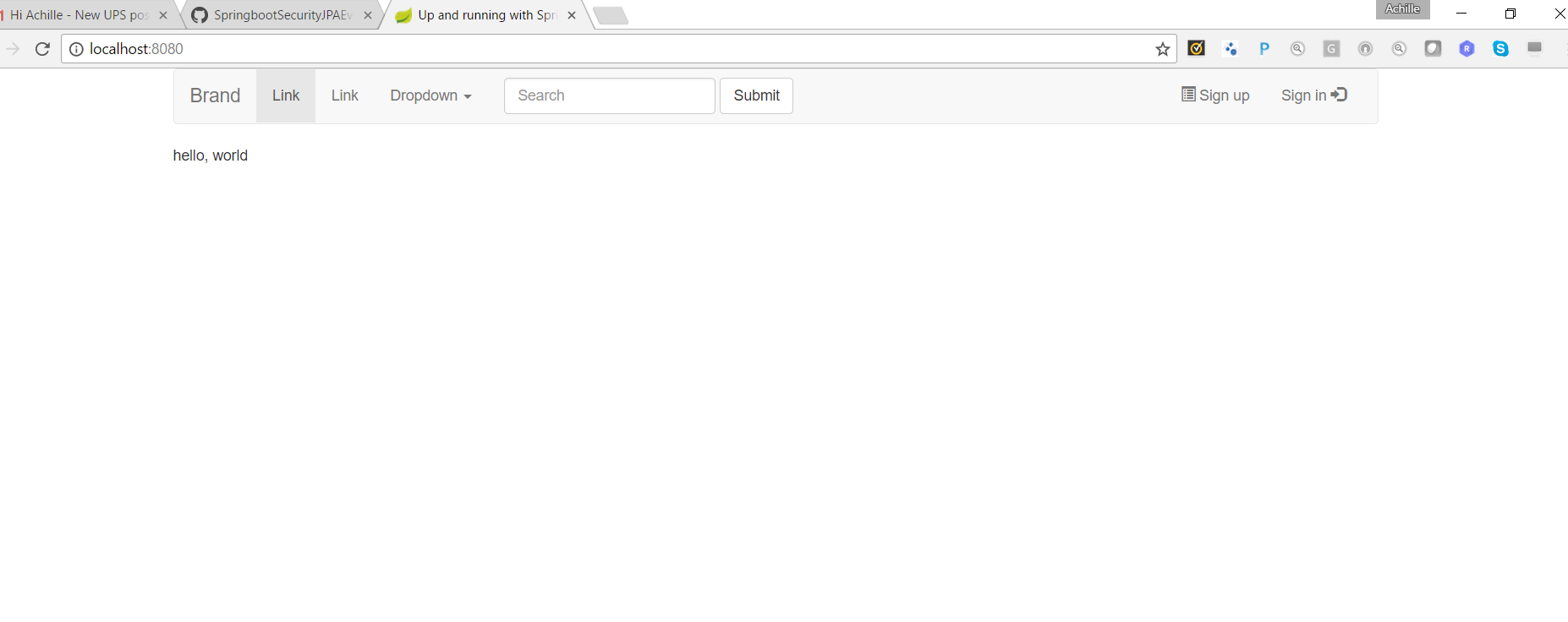 homepage springbootapp