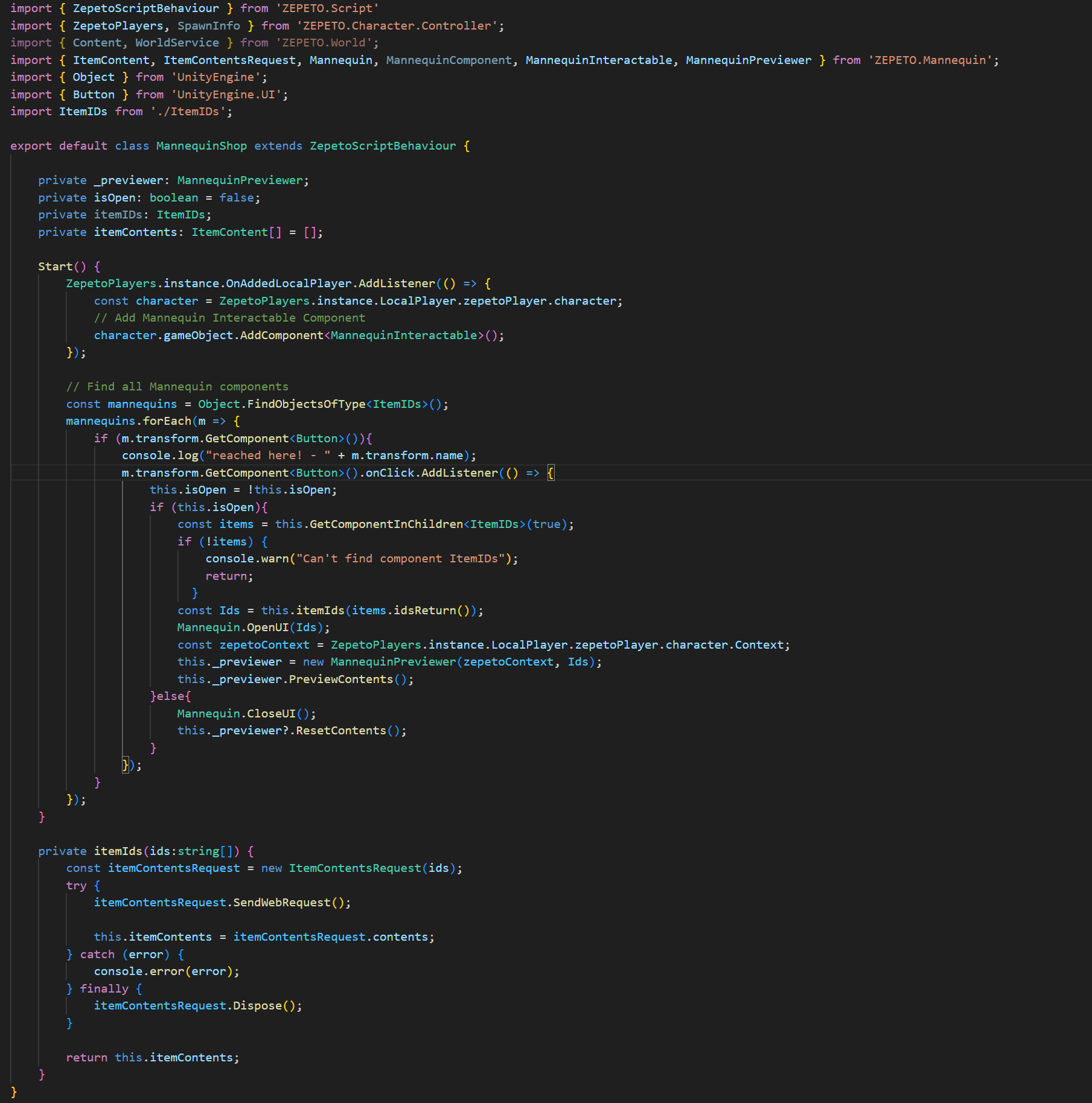 Issue regarding SendRequest() for mannequin item IDs! · Issue 1300