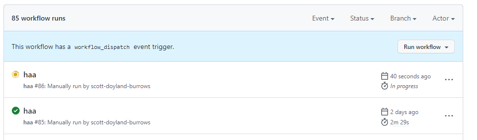 Use absolute time in GitHub Actions workflow display · community ...
