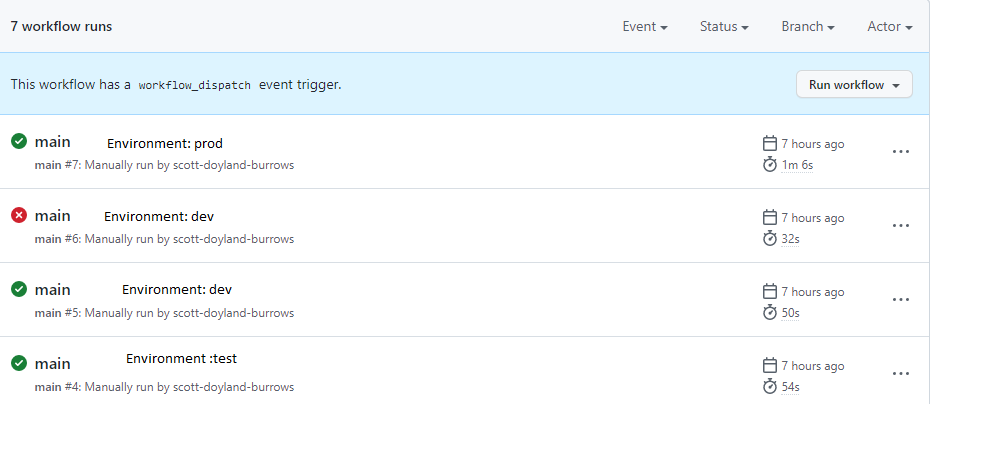 Show environment a workflow was deployed to on the Actions page ...