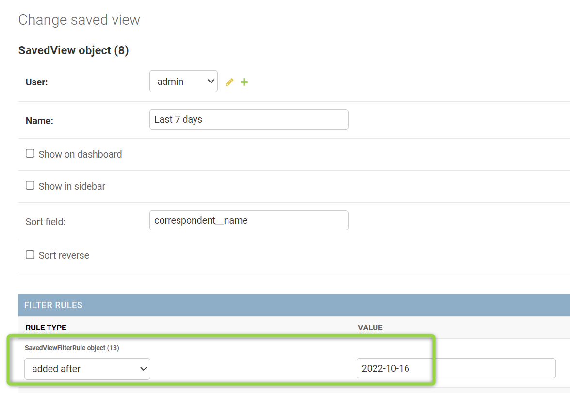 Add a variable for dynamic searching with added: / created: · paperless ...