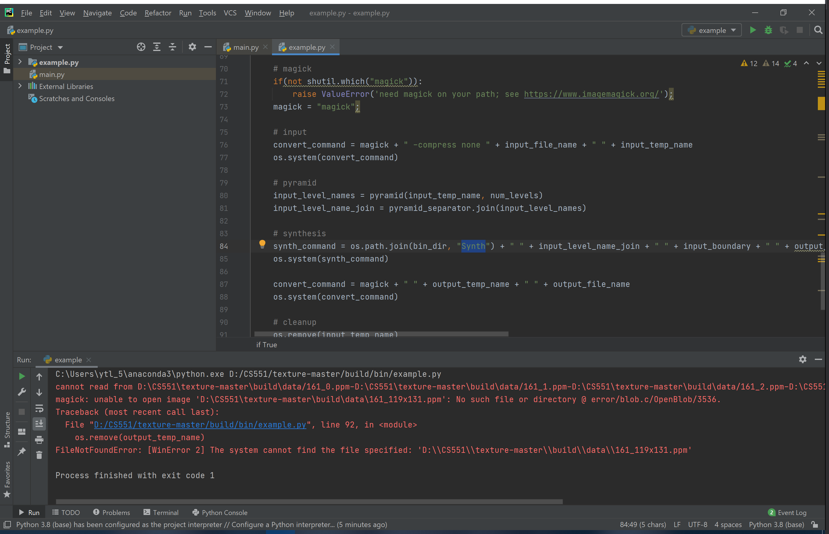 Can not run the file successfully. · Issue #1 · 1iyiwei/texture · GitHub