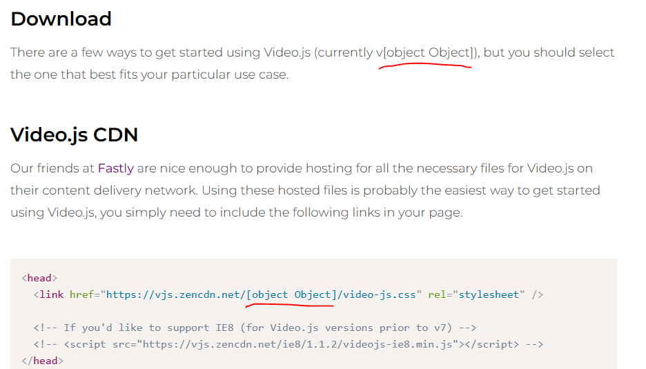 Videojs zencdn links don't work as server is not responding · Issue