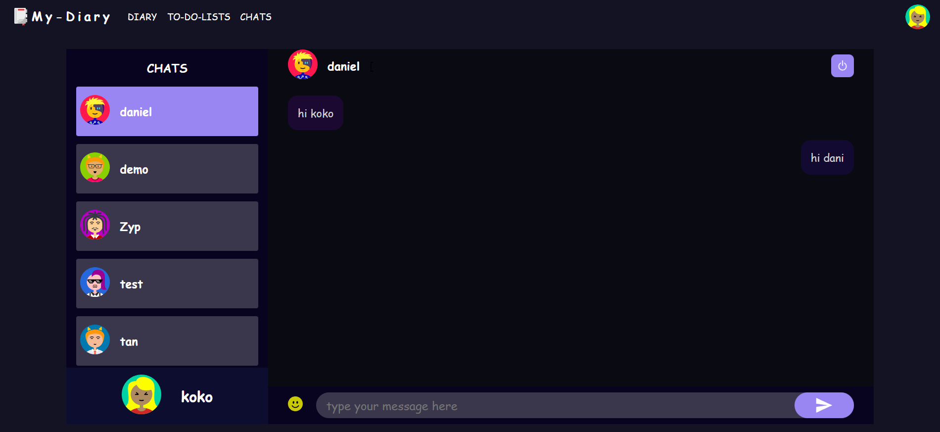 GitHub - koral-hizkiyau/My-Diary: My diary is a site used as a planning ...