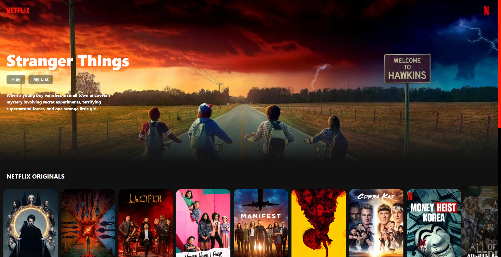 Netflix clone website new arrivals