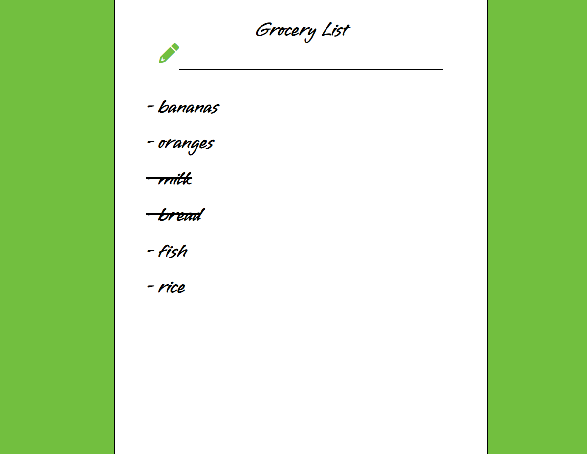 GitHub - Tonya209/grocery_list: This application uses HTML, CSS and ...