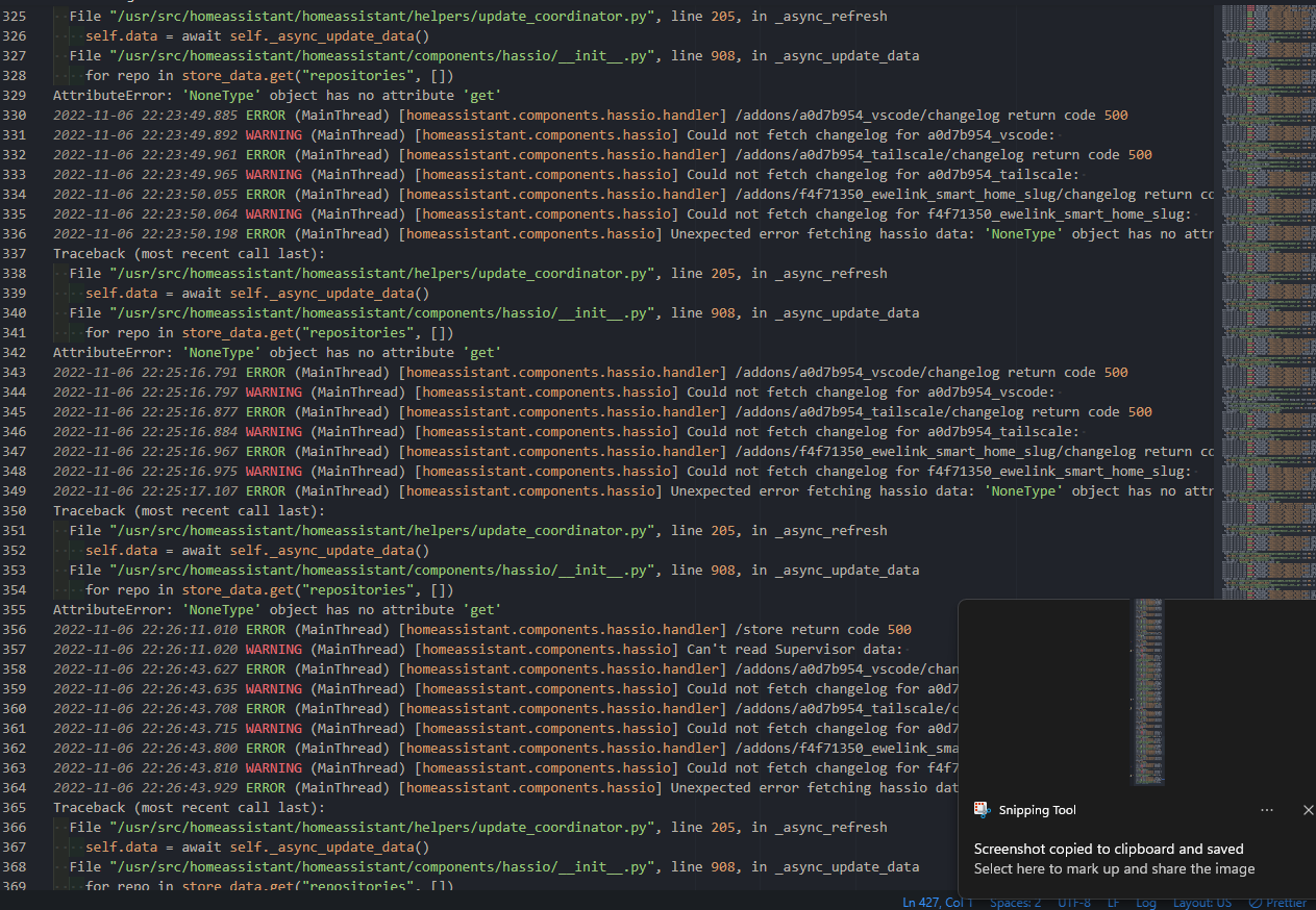 Supervisor 'NoneType' · Issue #81683 · home-assistant/core · GitHub