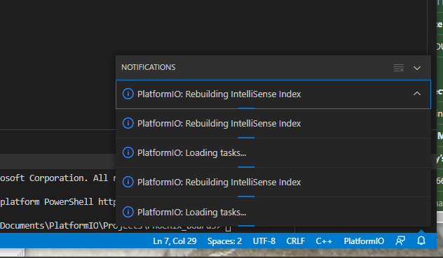 Unable to use VSCode, because it won't stop Rebuilding IntelliSense and ...
