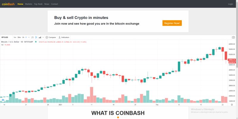 GitHub - furkanyldrmm/coinBash: crypto money exchange site rest api and ...