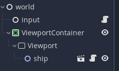 node tree without nested viewport containers