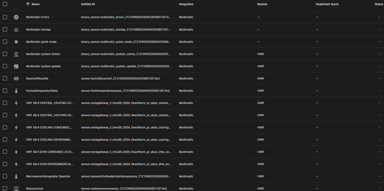 Missing climate entity, outside temperature sensor and service set_quick_mode not working