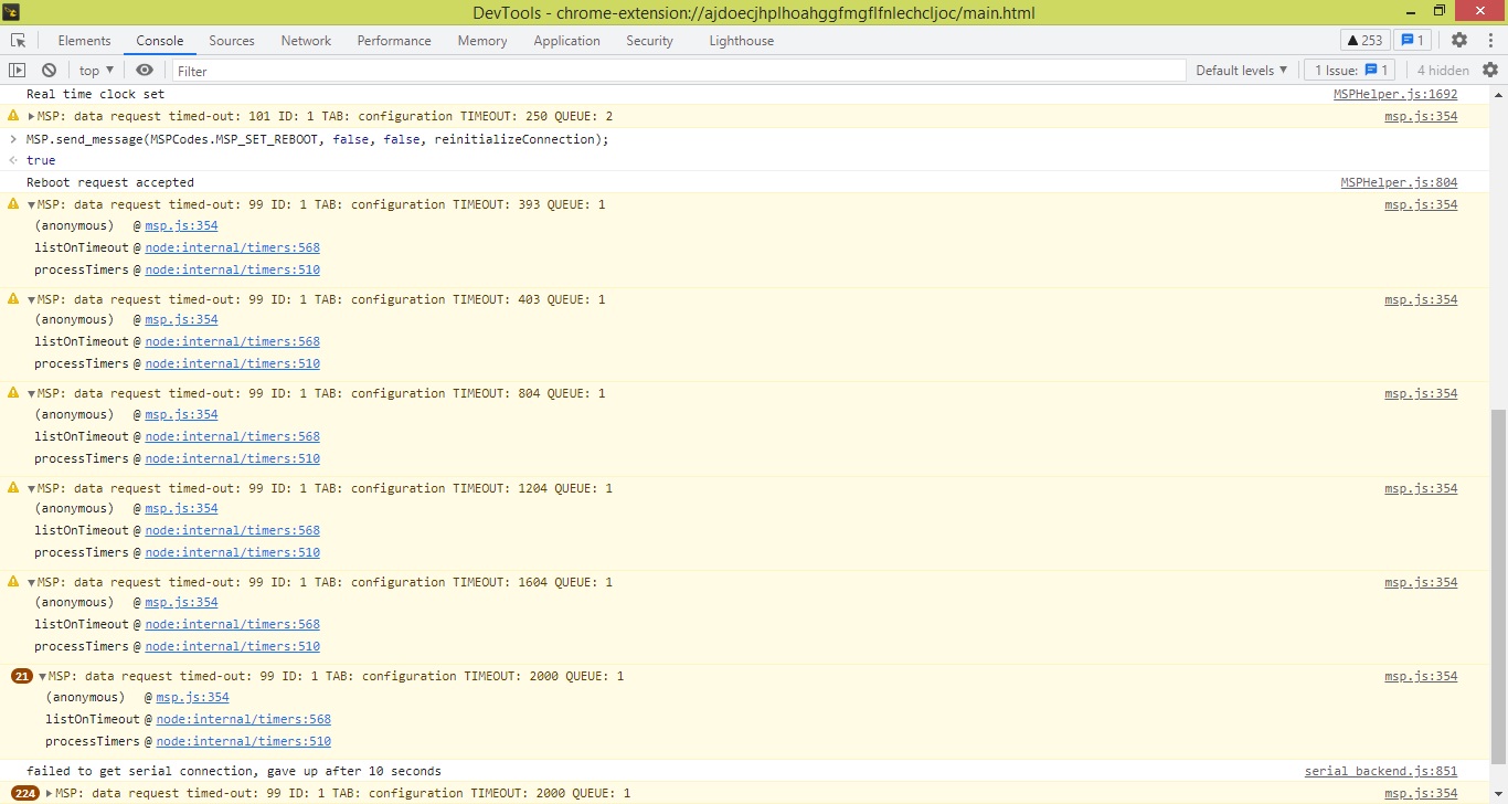 Configurator hangs after flashing / save & reboot · Issue #11416 ...