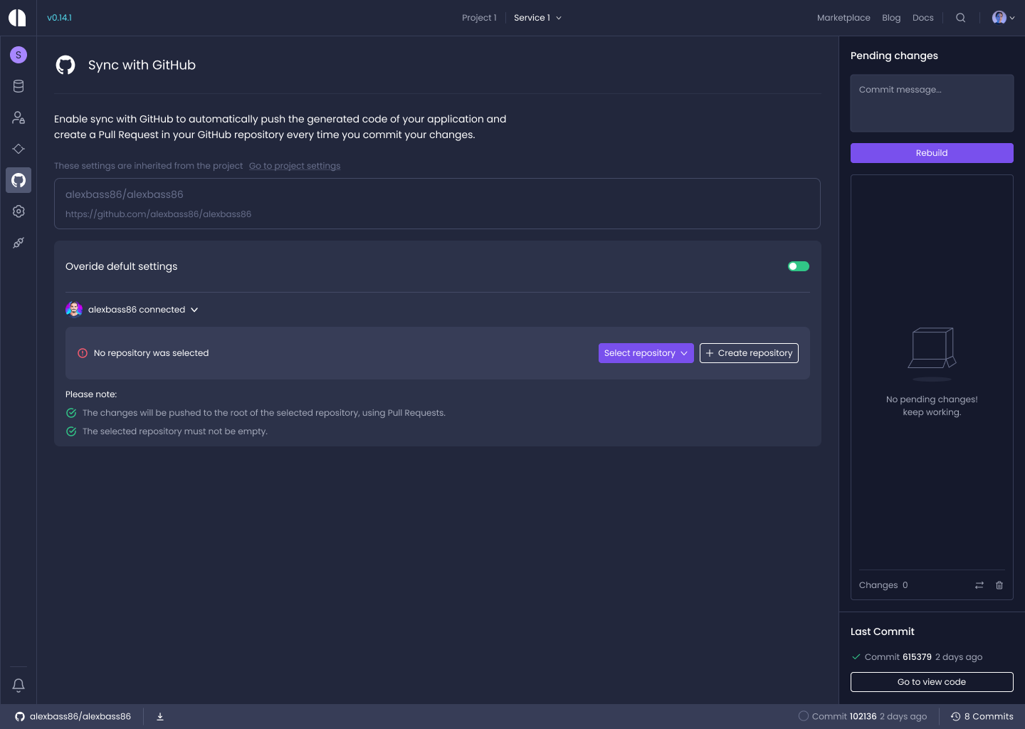 Project and service scoped git repository issue 3386 amplication