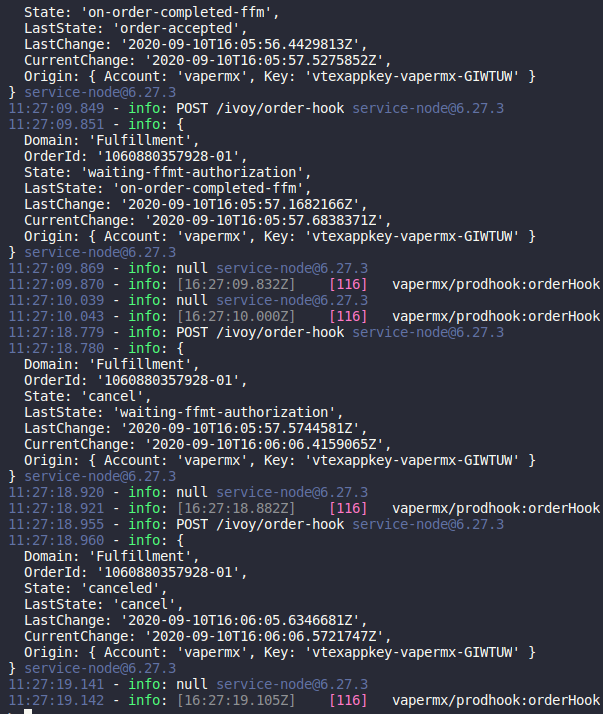 Order Hook is triggering on statuses different from the filter we have ...