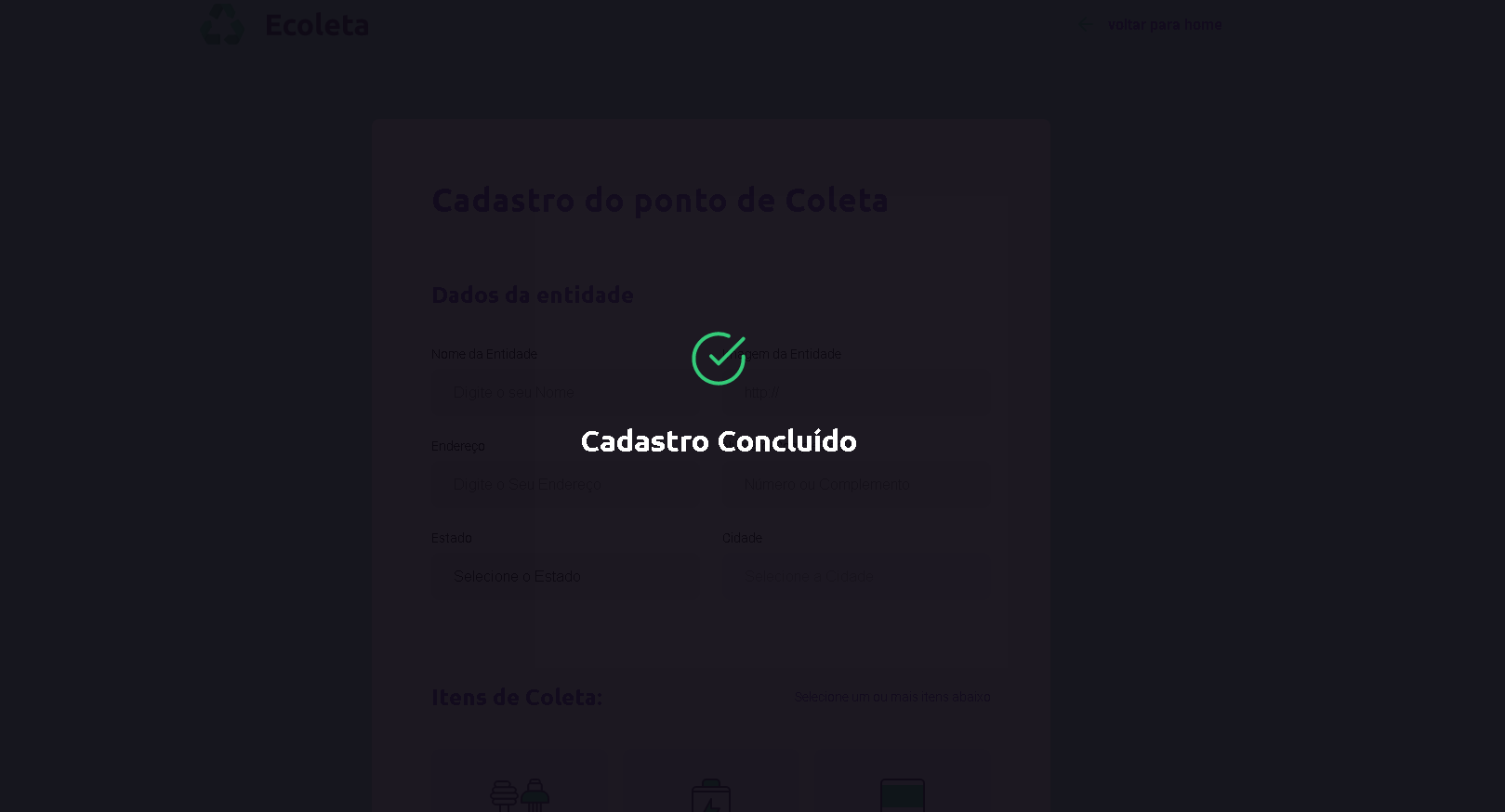GitHub - Deividev365/E-coleta: Aplicação Desenvolvida durante o NLW da ...
