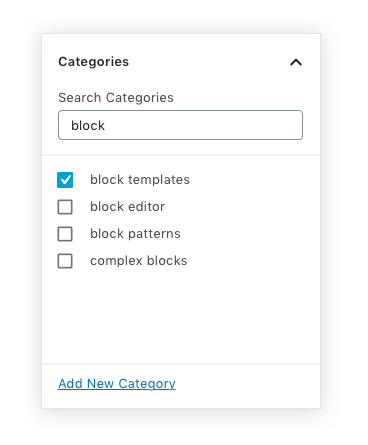 Category component keyword