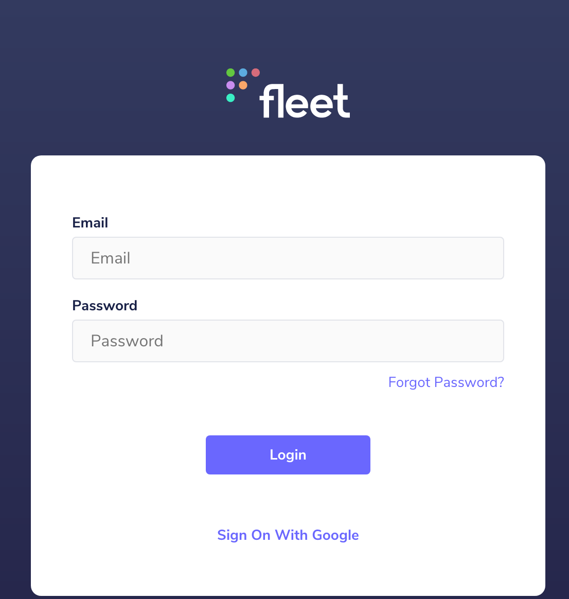 Sentence case on login page · Issue 4721 · fleetdm/fleet · GitHub