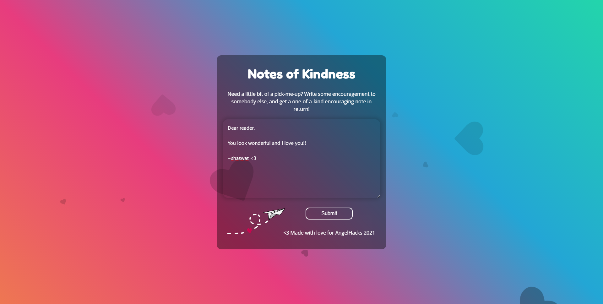 GitHub - PRUGCodes/Notes-of-Kindness: Django-based web-application ...