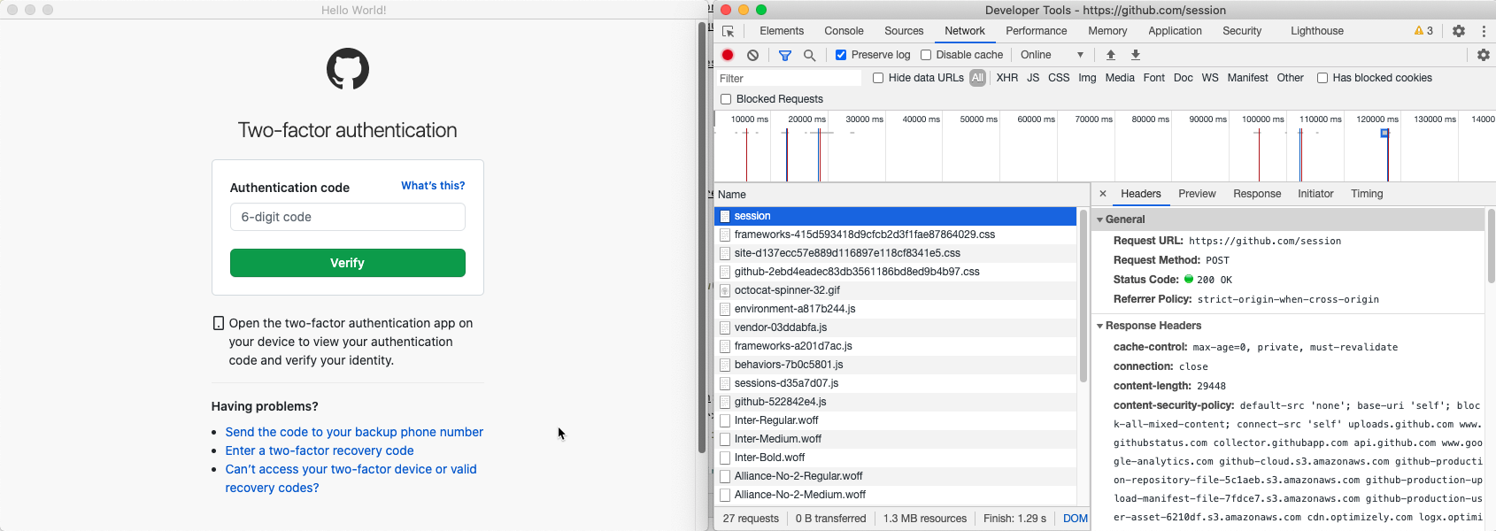 Login With Redirection Hack but No Developer Tools Network Entry