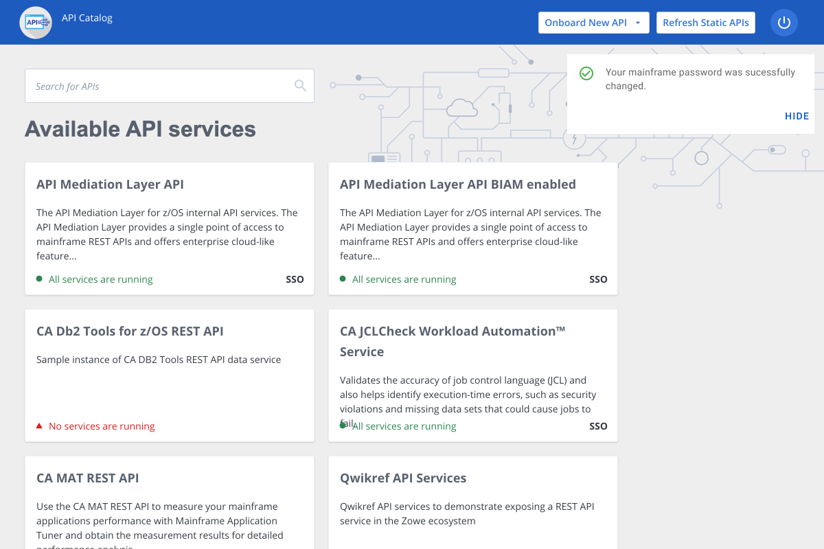 UI changes in the API catalog · Issue #1852 · zowe/api-layer · GitHub
